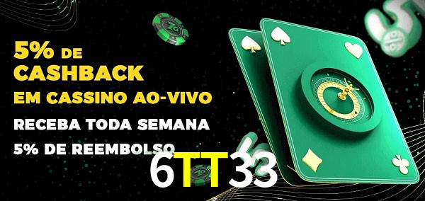 Promoções do cassino ao Vivo 6TT33